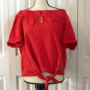 Cotton Off The Shoulder Shirt